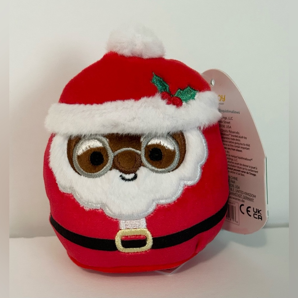 NWT Squishmallows 3.5” Nick Santa Claus Clip Plush Keychain